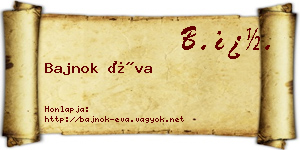 Bajnok Éva névjegykártya